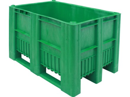 BoxPallet 1200х800х740 мм зеленый сплошной купить в Иркутске