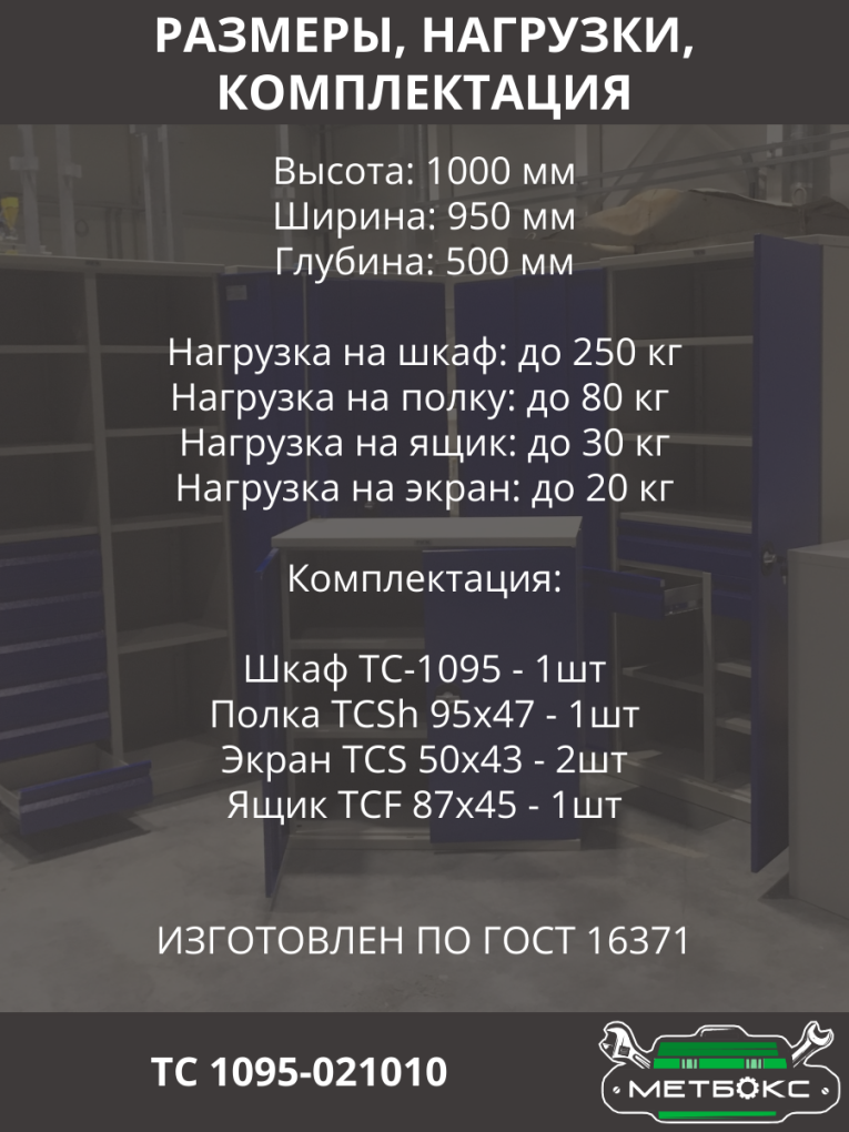 Шкаф инструментальный ТС 1095-021010 купить в Иркутске Шкаф инструментальный ТС 1095-021010 купить в Иркутске