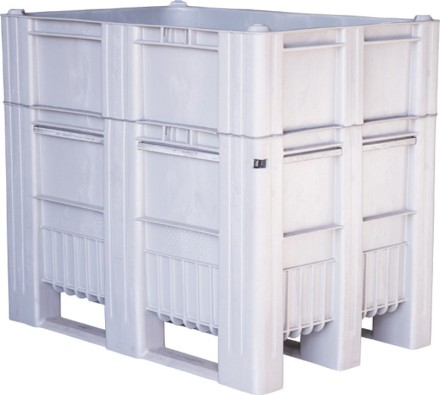BoxPallet 1200х800х1035 сплошной, на полозьях серый купить в Иркутске