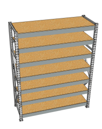 Стеллаж грузовой СГР 2500x1800x500 7 полок (ДСП)