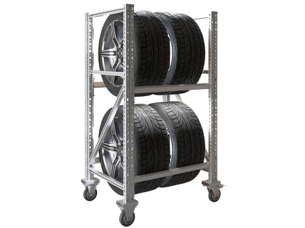 Стеллаж MS PRO 1350/781X606 передвижной для хранения до 4 шин купить в Иркутске