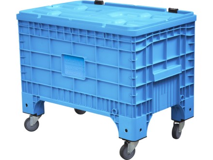 Big Box 1017х636х793 на колёсах, с крышкой, на петлях голубой купить в Иркутске