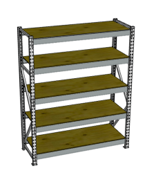Стеллаж грузовой СГР 2000x2100x400 5 полок (фанера) Стеллаж грузовой СГР 2000x2100x400 5 полок (фанера)