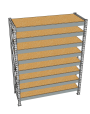 Стеллаж грузовой СГР 3000x2100x500 8 полок (ДСП)