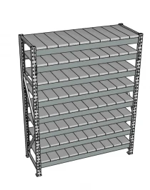 Стеллаж грузовой СГР 2500x2100x800 8 полок (металл)
