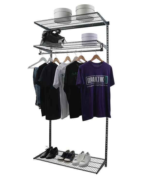 Гардеробная система Практик Home Basic G90 графит купить в Иркутске Гардеробная система Практик Home Basic G90 графит купить в Иркутске