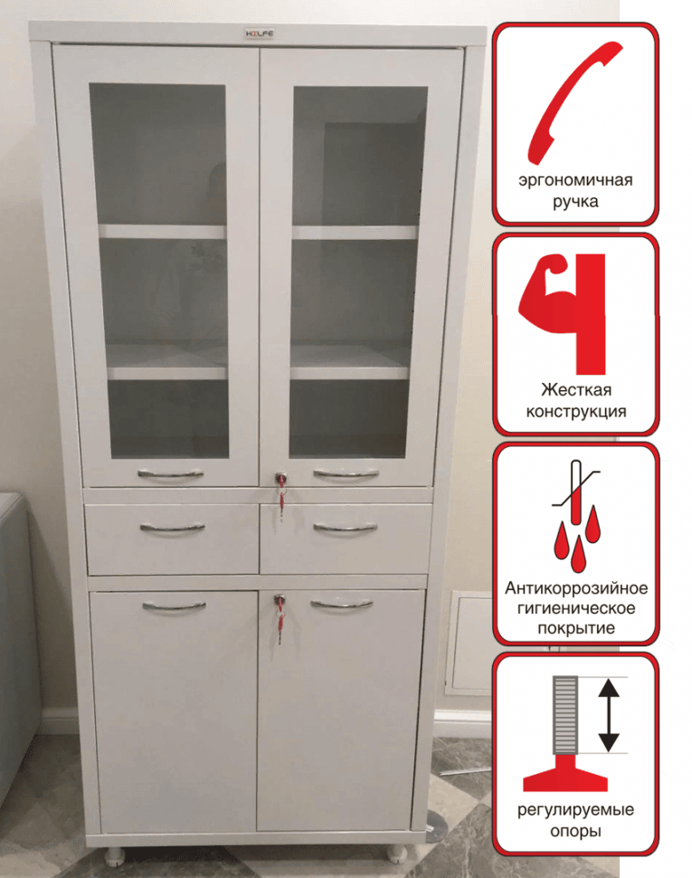 Медицинский шкаф HILFE МД 2 1780 R-1 купить в Иркутске