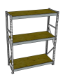 Стеллаж грузовой СГР 2500x900x400 3 полки (фанера)