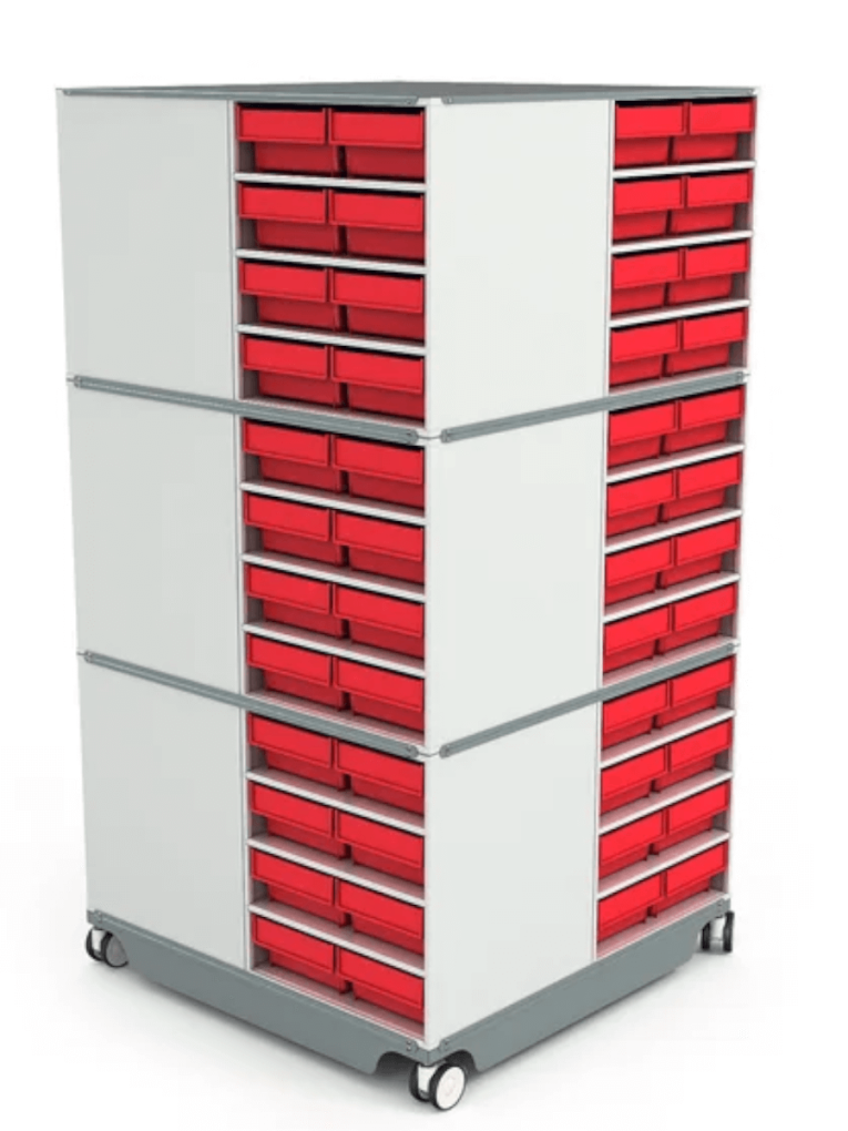 КП-01 Кассетница поворотная с красными ящиками купить в Иркутске КП-01 Кассетница поворотная с красными ящиками купить в Иркутске