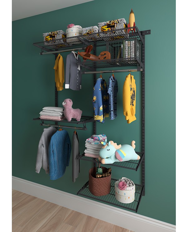 Гардеробная система Практик Home Optima G120 графит купить в Иркутске Гардеробная система Практик Home Optima G120 графит купить в Иркутске