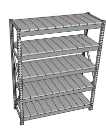 Стеллаж грузовой СГР 2500x1200x600 5 полок (металл)