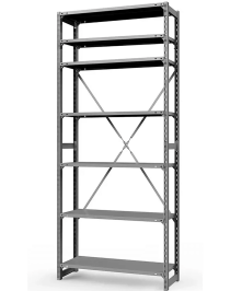 Стеллаж ТСУ 4000x1000x800 7 полок (150 кг, перф)