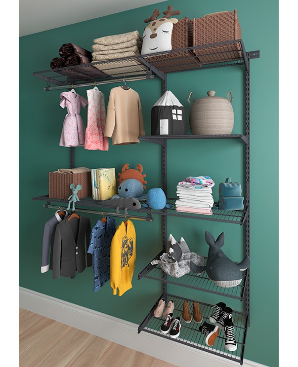 Гардеробная система Практик Home Optima G150 графит купить в Иркутске Гардеробная система Практик Home Optima G150 графит купить в Иркутске