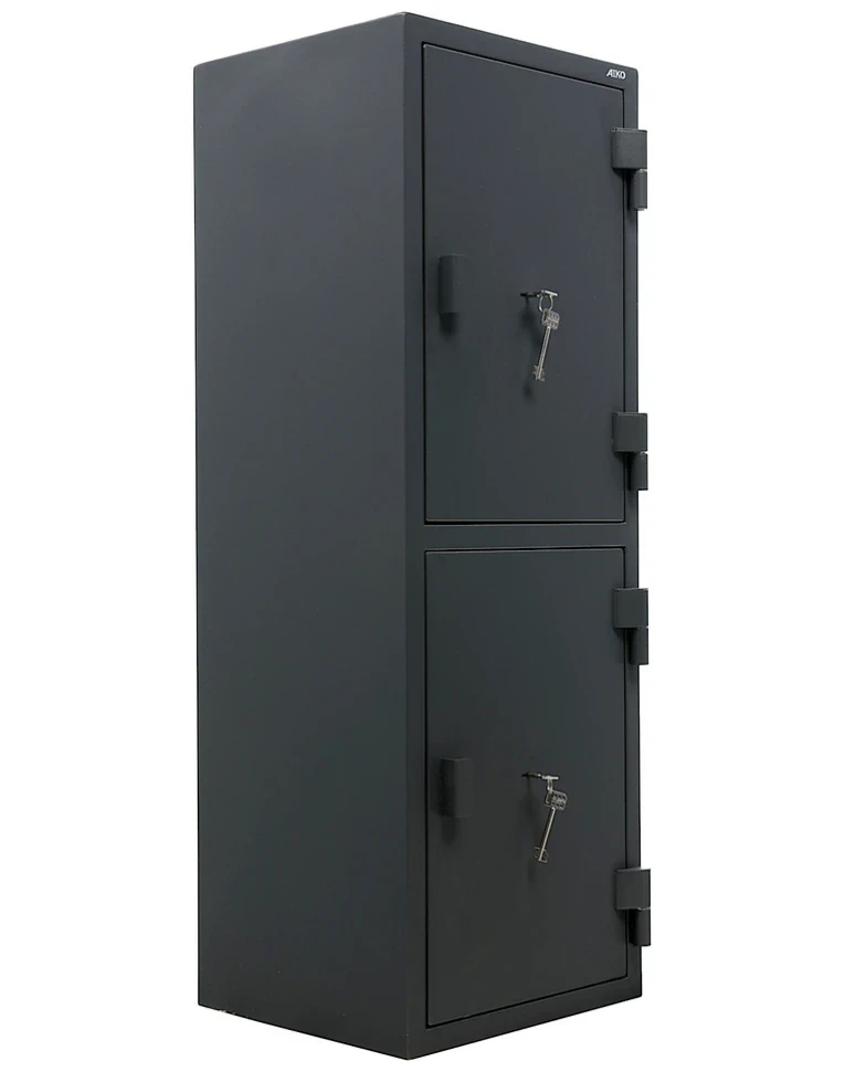 Офисный сейф Aiko AMH-125/2T (223T), закрытый вид слева Офисный сейф Aiko AMH-125/2T (223T), закрытый вид слева
