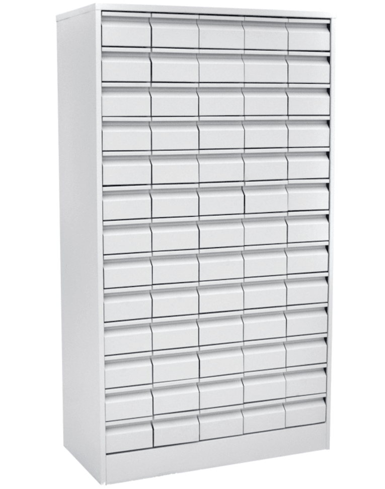 Шкаф картотечный для библиотечных карточек (65 ящиков) купить в Иркутске