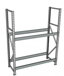 Стеллаж грузовой СГР 2500x1500x600 2 полки (без настила)