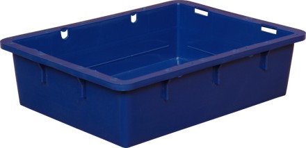 Ящик сырково-творожный 532х400х141 синий без крышки купить в Иркутске