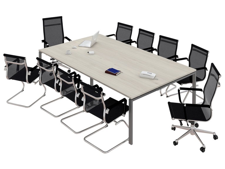 Стол для переговоров NT 320х144 вяз натуральный/антрацит купить в Иркутске