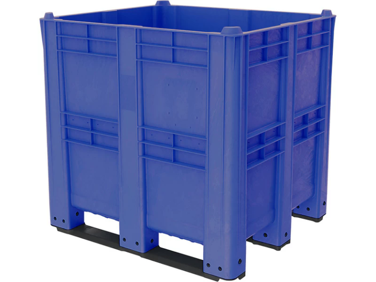 BoxPallet 1300х1150х1250 сплошной, на 3 полозьях синий купить в Иркутске BoxPallet 1300х1150х1250 сплошной, на 3 полозьях синий купить в Иркутске