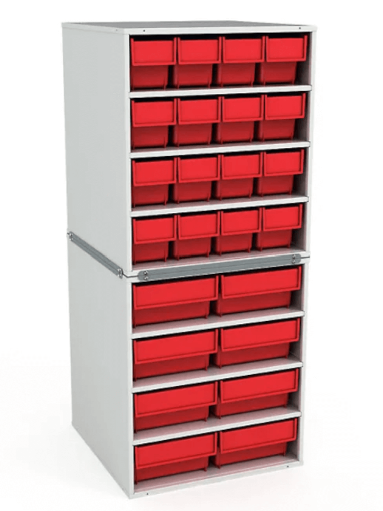 Стационарная кассетница ДиКом (на 2 яруса) с красными ящиками купить в Иркутске Стационарная кассетница ДиКом (на 2 яруса) с красными ящиками купить в Иркутске