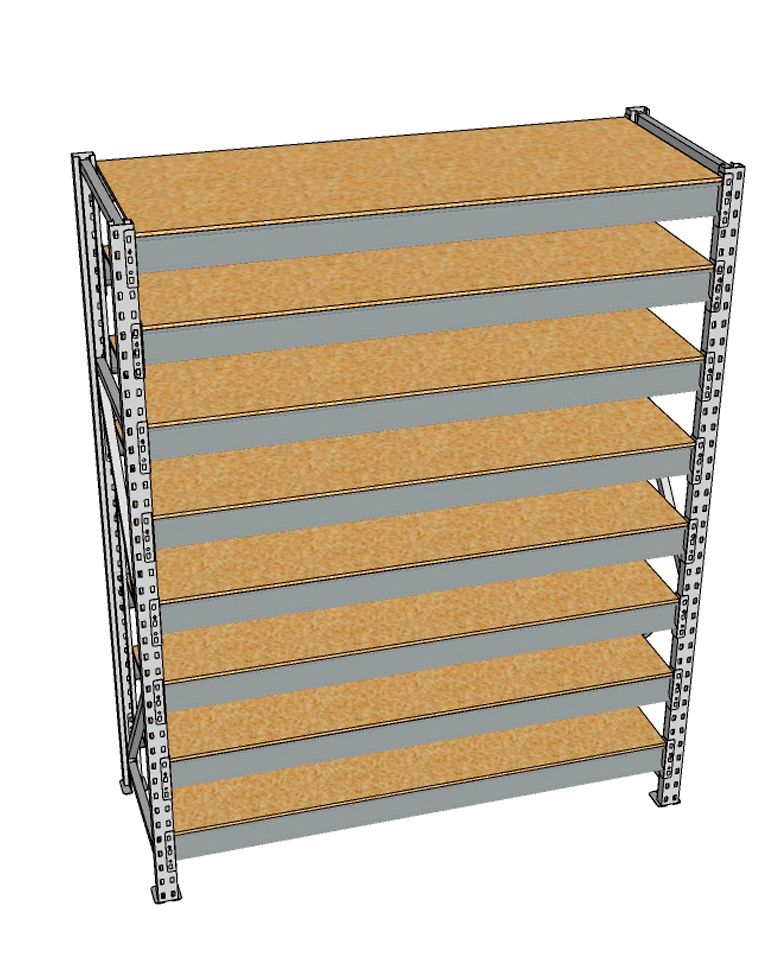 Стеллаж грузовой СГР 2500x1800x600 8 полок (ДСП) купить в Иркутске