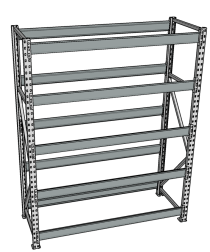 Стеллаж грузовой СГР 2000x2100x800 5 полок (без настила)