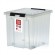 Контейнер Rox Box Original 50 (500х390х390 мм с крышкой и клипсами, на роликах, прозрачный) купить в Иркутске