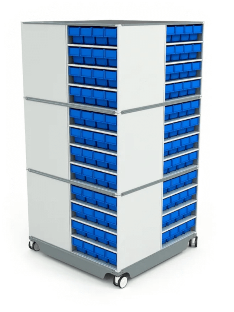 КП-02 Кассетница поворотная с синими ящиками купить в Иркутске КП-02 Кассетница поворотная с синими ящиками купить в Иркутске