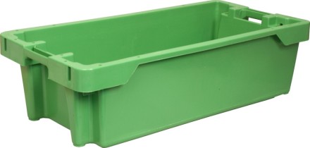 Ящик рыбный 800х400х225 сплошной зеленый купить в Иркутске