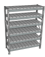 Стеллаж грузовой СГР 2500x900x1000 6 полок (металл)