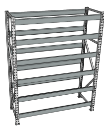 Стеллаж грузовой СГР 2000x1200x400 6 полок (без настила)