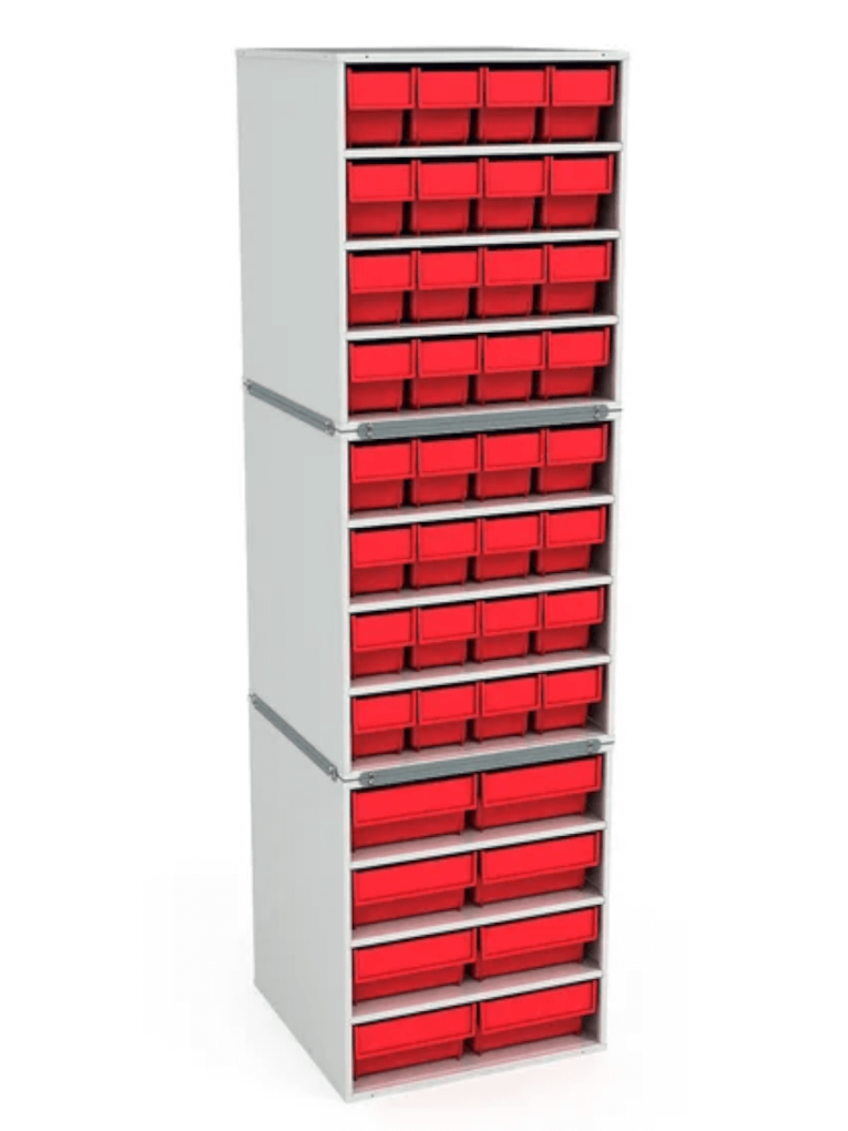 Стационарная кассетница ДиКом (на 3 яруса) с красными ящиками купить в Иркутске Стационарная кассетница ДиКом (на 3 яруса) с красными ящиками купить в Иркутске