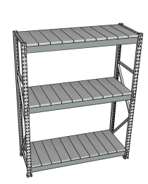 Стеллаж грузовой СГР 3000x1500x500 3 полки (металл)
