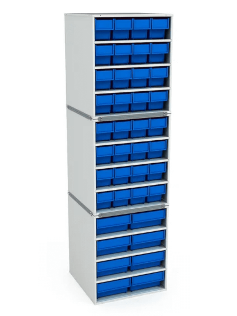 Стационарная кассетница ДиКом (на 3 яруса) с синими ящиками купить в Иркутске Стационарная кассетница ДиКом (на 3 яруса) с синими ящиками купить в Иркутске