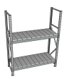 Стеллаж грузовой СГР 2500x1800x1000 2 полки (металл) Стеллаж грузовой СГР 2500x1800x1000 2 полки (металл)