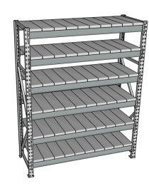 Стеллаж грузовой СГР 2500x1800x1000 6 полок (металл) Стеллаж грузовой СГР 2500x1800x1000 6 полок (металл)