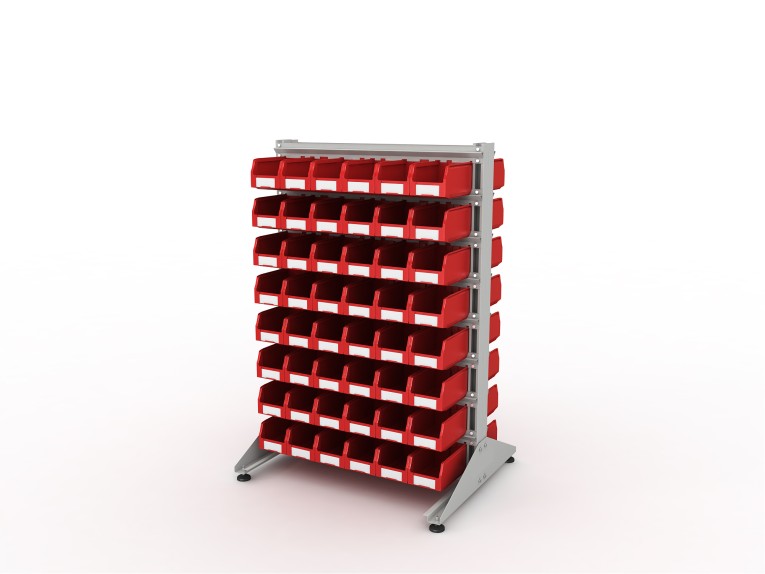 Стеллаж для пластиковых лотков SORTEX двухсторонний 1500x1000x800.02 купить в Иркутске Стеллаж для пластиковых лотков SORTEX двухсторонний 1500x1000x800.02 купить в Иркутске