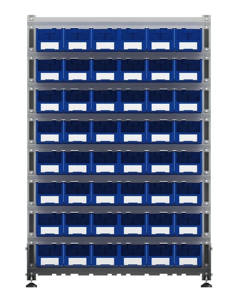 Стеллаж для пластиковых лотков SORTEX двухсторонний 1500x1000x800.02 купить в Иркутске