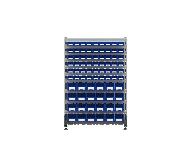 Стеллаж для пластиковых лотков SORTEX двухсторонний 1500x1000x800.04 купить в Иркутске Стеллаж для пластиковых лотков SORTEX двухсторонний 1500x1000x800.04 купить в Иркутске