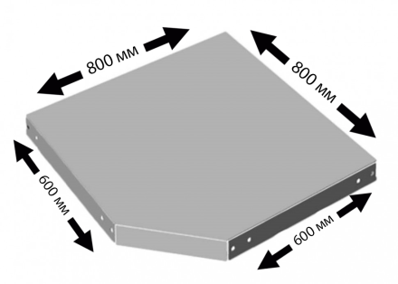 Угловая полка Практик MS 60F (800х600) купить в Иркутске