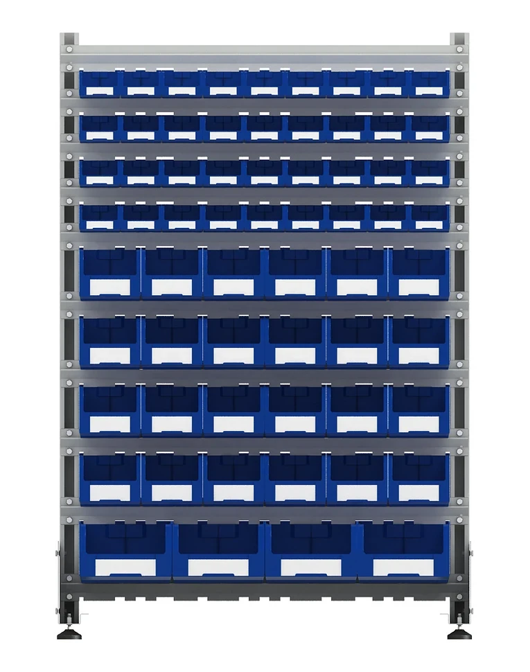 Стеллаж для пластиковых лотков SORTEX двухсторонний 1500x1000x800.05 купить в Иркутске