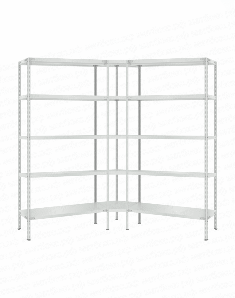 Стеллаж угловой 2000х1800х1800 (5 ярусов глубиной 600мм) купить в Иркутске Стеллаж угловой 2000х1800х1800 (5 ярусов глубиной 600мм) купить в Иркутске