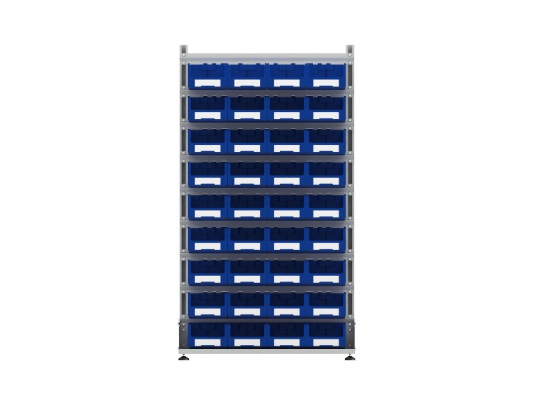 Стеллаж для пластиковых лотков SORTEX двухсторонний 1800x1000x800.03 купить в Иркутске Стеллаж для пластиковых лотков SORTEX двухсторонний 1800x1000x800.03 купить в Иркутске