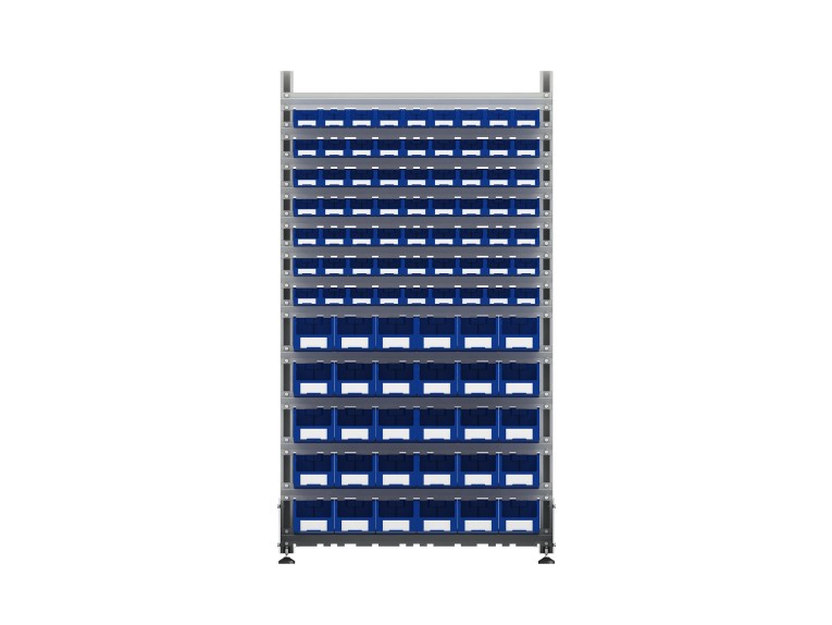 Стеллаж для пластиковых лотков SORTEX двухсторонний 1800x1000x800.04 купить в Иркутске Стеллаж для пластиковых лотков SORTEX двухсторонний 1800x1000x800.04 купить в Иркутске
