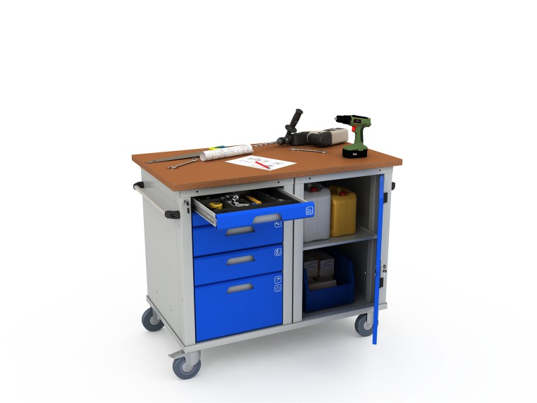 Верстак мобильный двухтумбовый WOKER PRO 2501.1200 купить в Иркутске