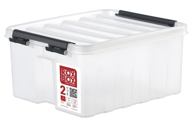 Контейнер Rox Box Original 2 (210х170х95 мм с крышкой и клипсами прозрачный) купить в Иркутске