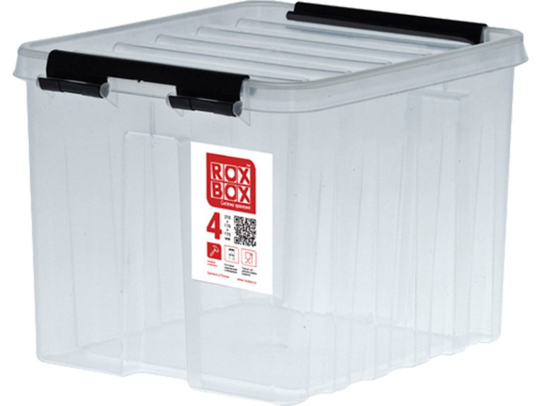 Контейнер Rox Box Original 4 (210х170х175 мм с крышкой и клипсами прозрачный) купить в Иркутске