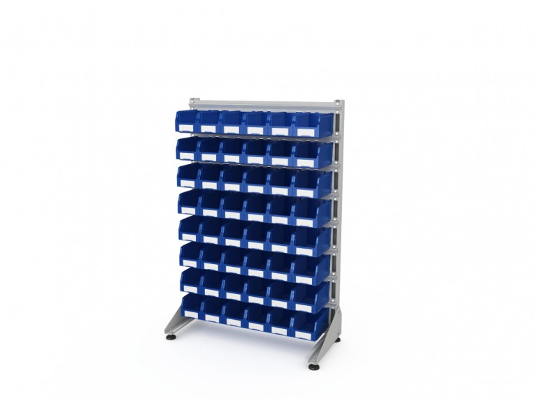 Стеллаж для пластиковых лотков SORTEX односторонний 1500x1000x450.02 купить в Иркутске Стеллаж для пластиковых лотков SORTEX односторонний 1500x1000x450.02 купить в Иркутске