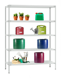 Стеллаж металлический Титан МС-900 1500x1000x400 5 полок Стеллаж металлический Титан МС-900 1500x1000x400 5 полок