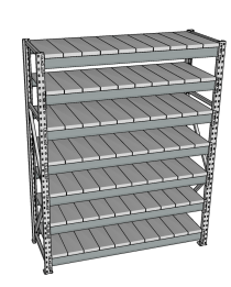 Стеллаж грузовой СГР 2500x1200x600 7 полок (металл) Стеллаж грузовой СГР 2500x1200x600 7 полок (металл)